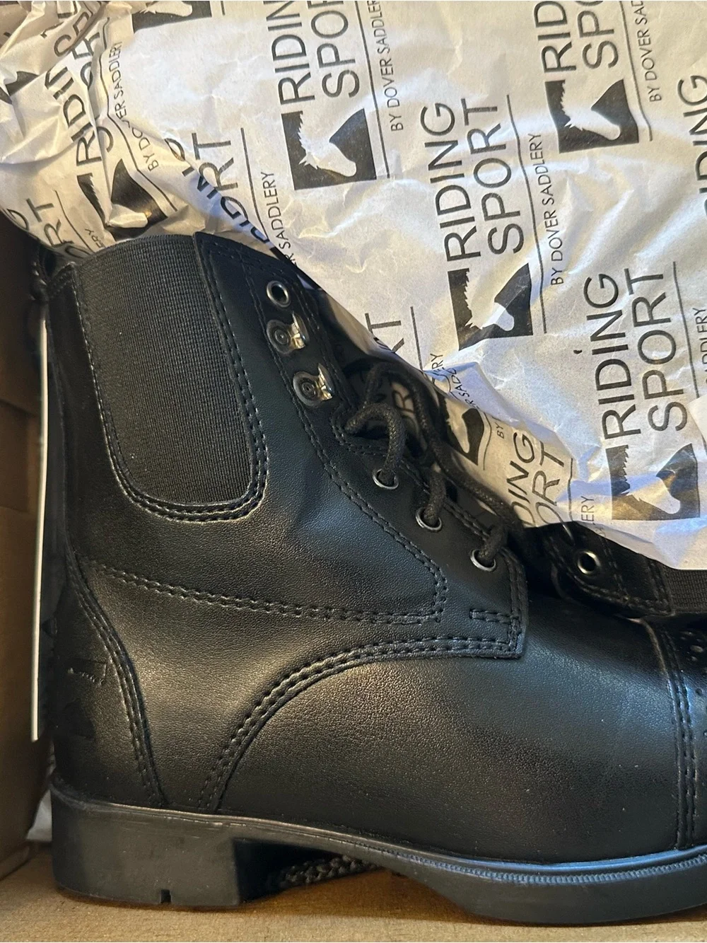 Girls black paddock boots 1